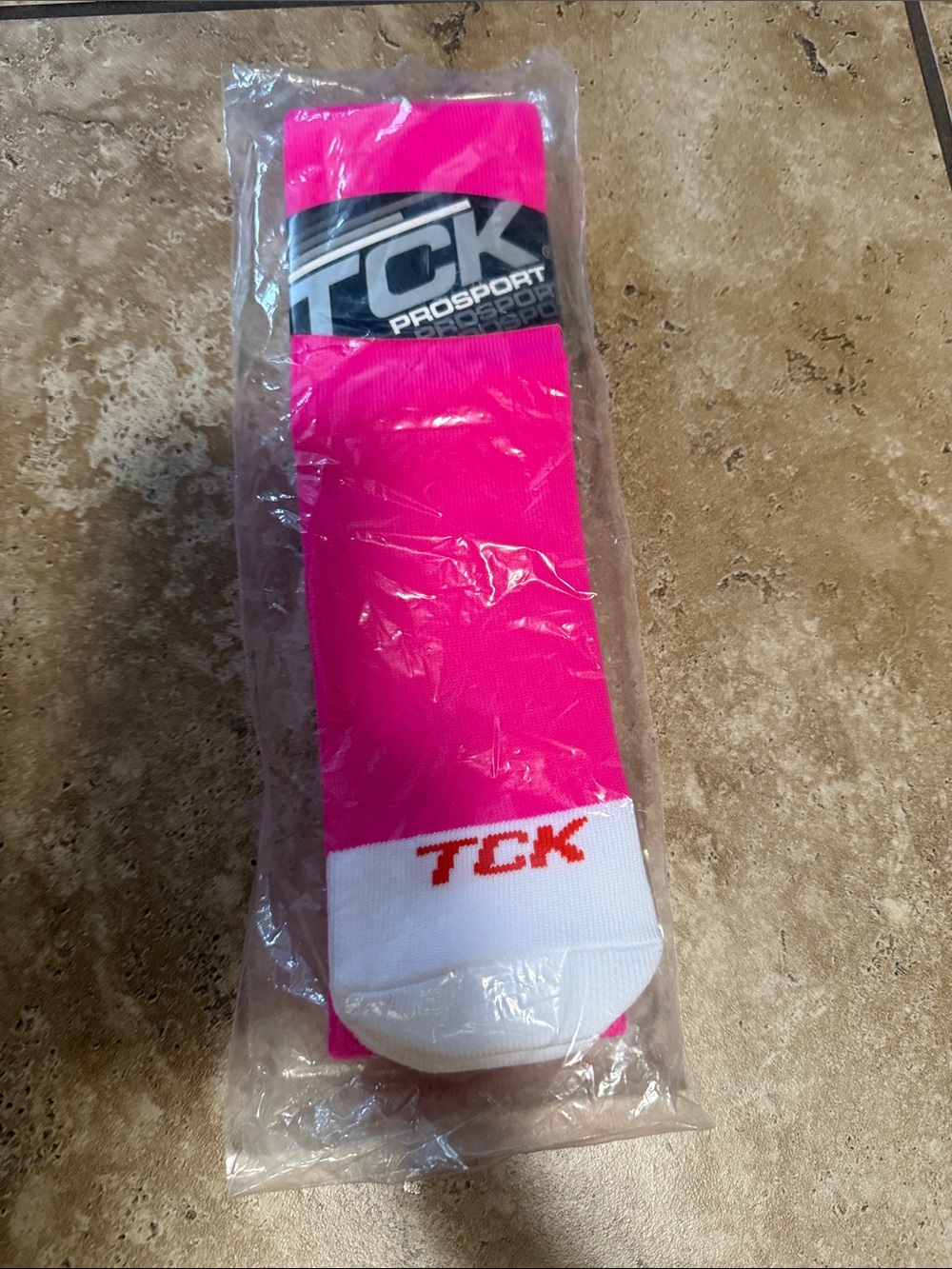 TC Bright Pink and White Athletic Socks